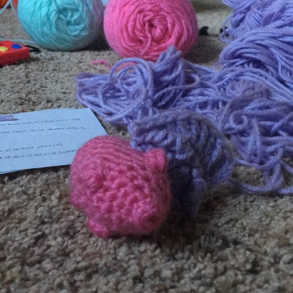 Handmade Crochet Flying Pig - Picture 4 of 6